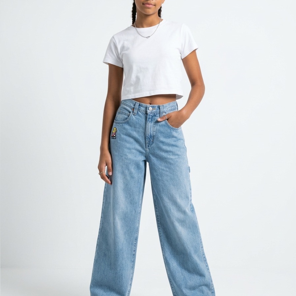 JNCO Light Blue Women's Jeans with Patch